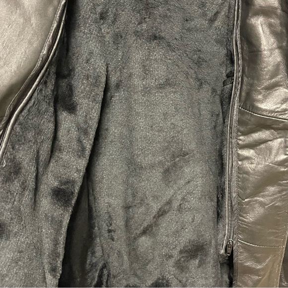 Nexus Men’s Genuine Leather Black Jacket with removable faux fur Liner XL - Picture 8 of 9